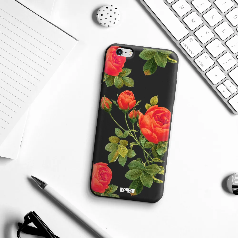 a close-up of a flower Apple iPhone 6 plus Silicone black Case