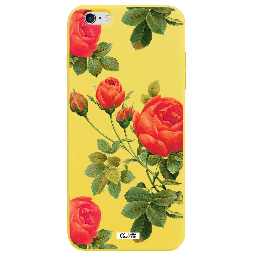 a close-up of a flower Apple iPhone 6 plus Silicone canary yellow Case