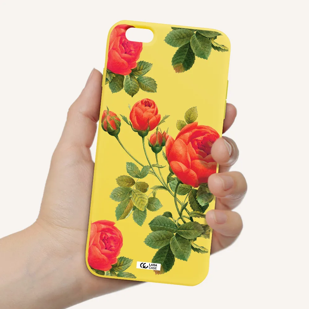a close-up of a flower Apple iPhone 6 plus Silicone canary yellow Case