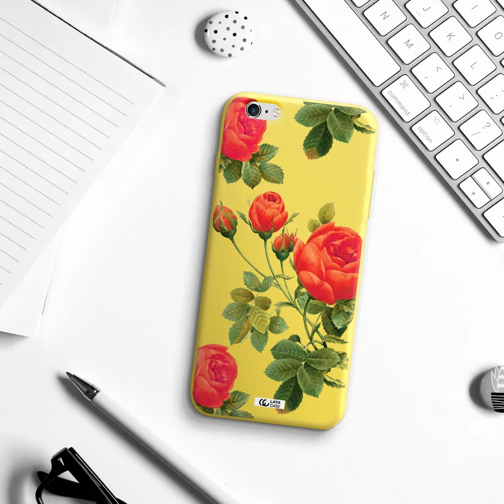 a close-up of a flower Apple iPhone 6 plus Silicone canary yellow Case