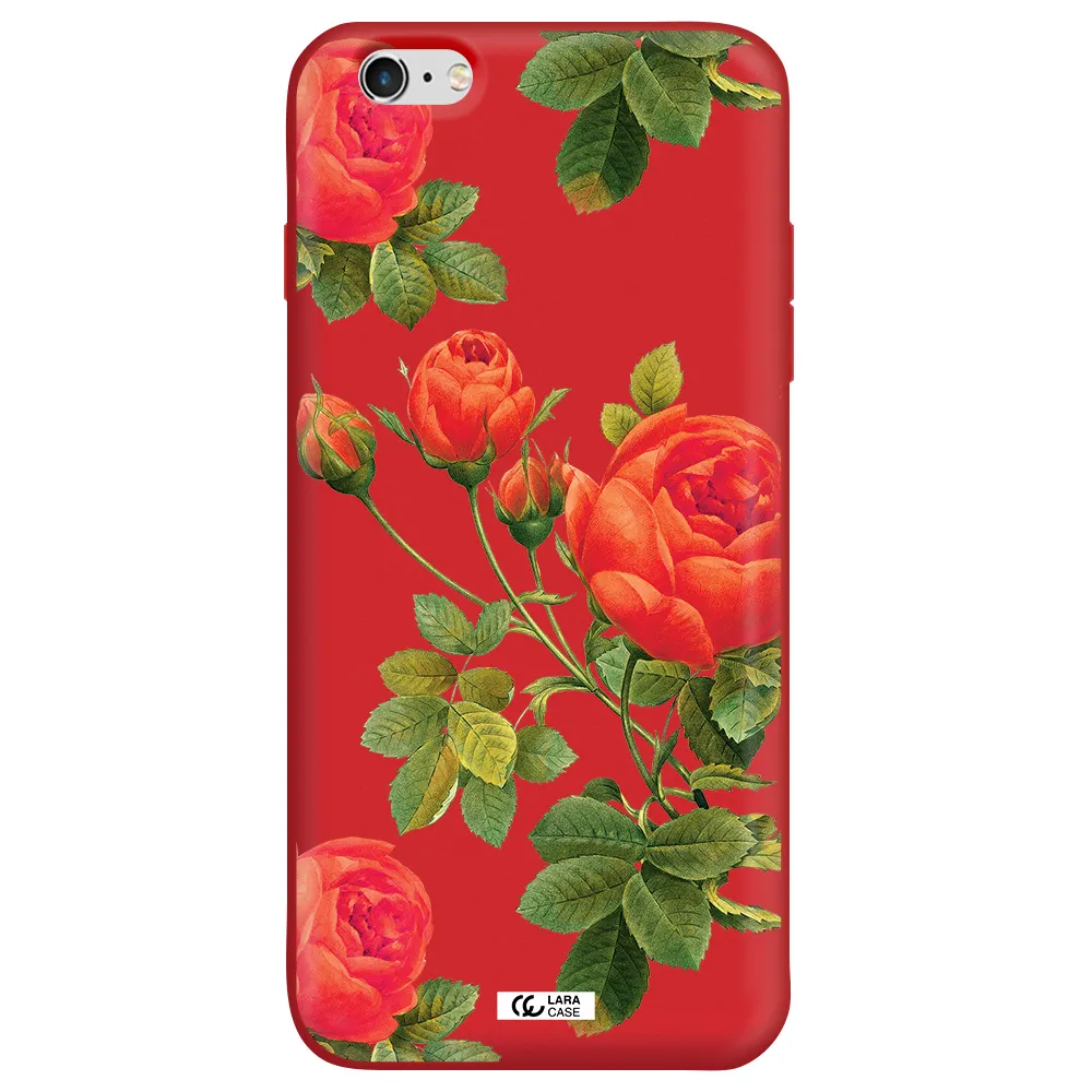 a close-up of a flower Apple iPhone 6 plus Silicone Imperial Red Case