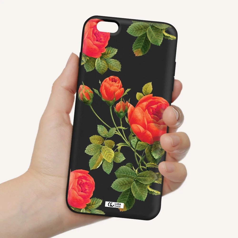 a close-up of a flower Apple iPhone 6 s plus Silicone black Case
