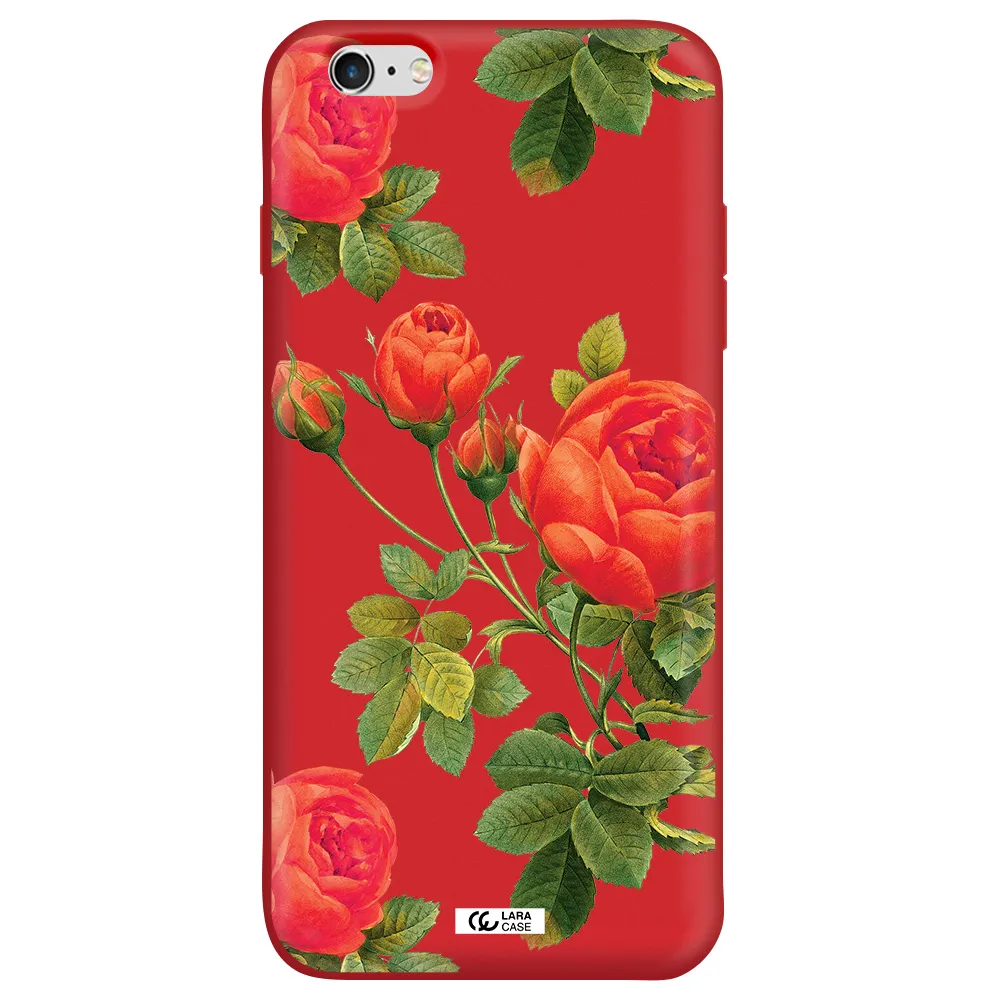 a close-up of a flower Apple iPhone 6 s plus Silicone Imperial Red Case