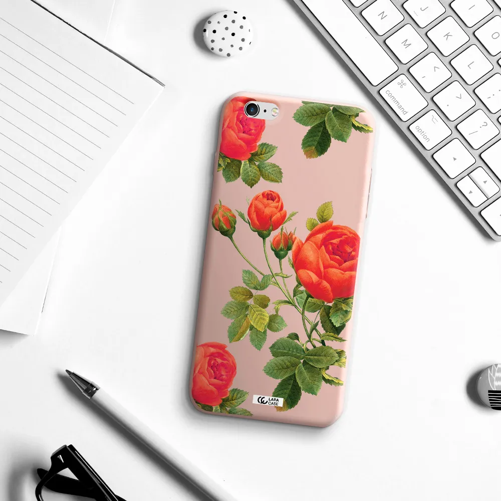 a close-up of a flower Apple iPhone 6 s plus Silicone pastel pink Case