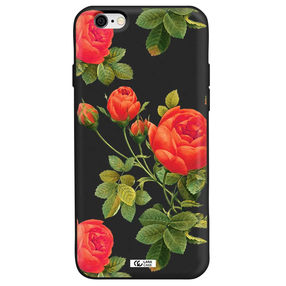 a close-up of a flower Apple iPhone 6 Silicone black Case