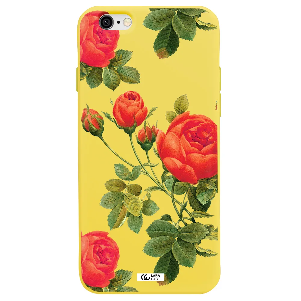a close-up of a flower Apple iPhone 6 Silicone canary yellow Case