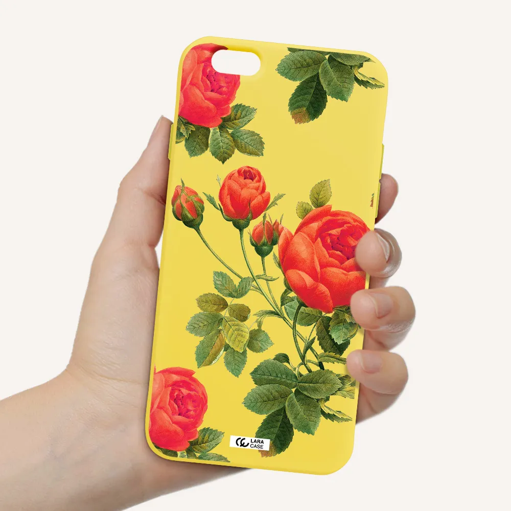 a close-up of a flower Apple iPhone 6 Silicone canary yellow Case