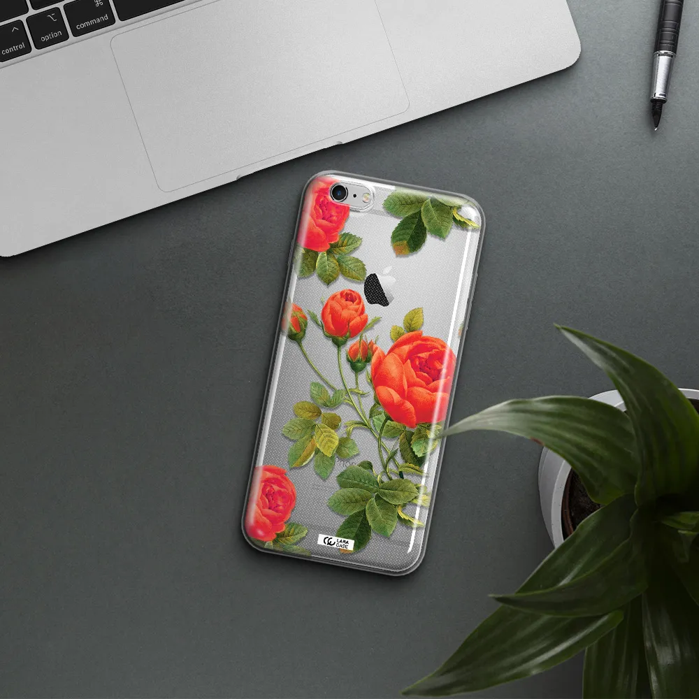 a close-up of a flower Apple iPhone 6S Clear TPU Case
