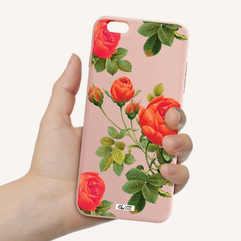 a close-up of a flower Apple iPhone 6S Silicone pastel pink Case