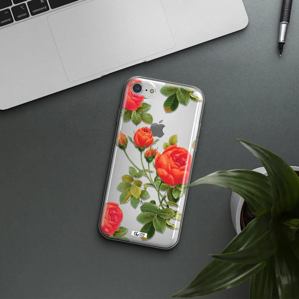 a close-up of a flower Apple iPhone 7 Clear TPU Case