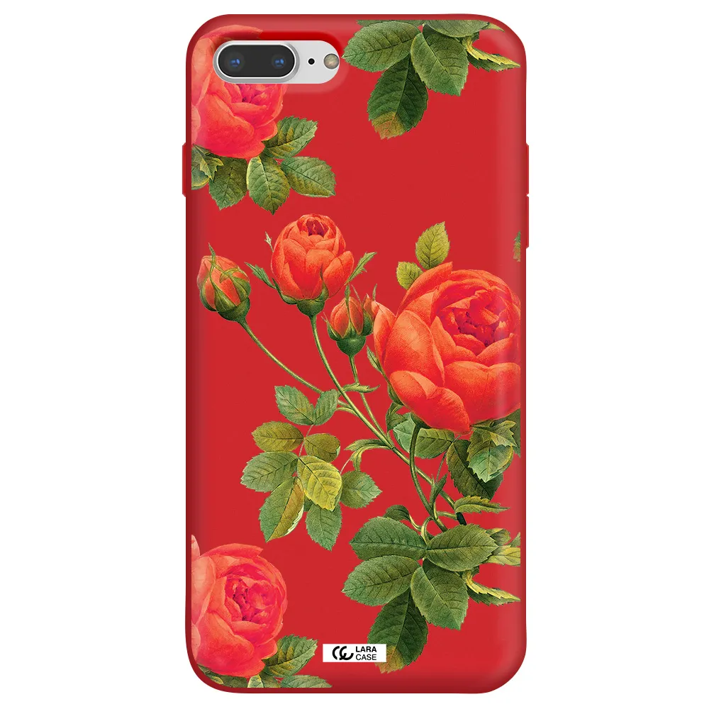 a close-up of a flower Apple iPhone 7 plus Silicone Imperial Red Case