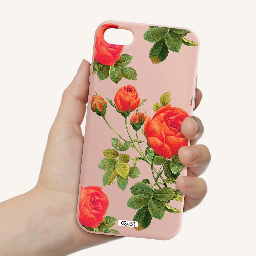 a close-up of a flower Apple iPhone 7 Silicone pastel pink Case