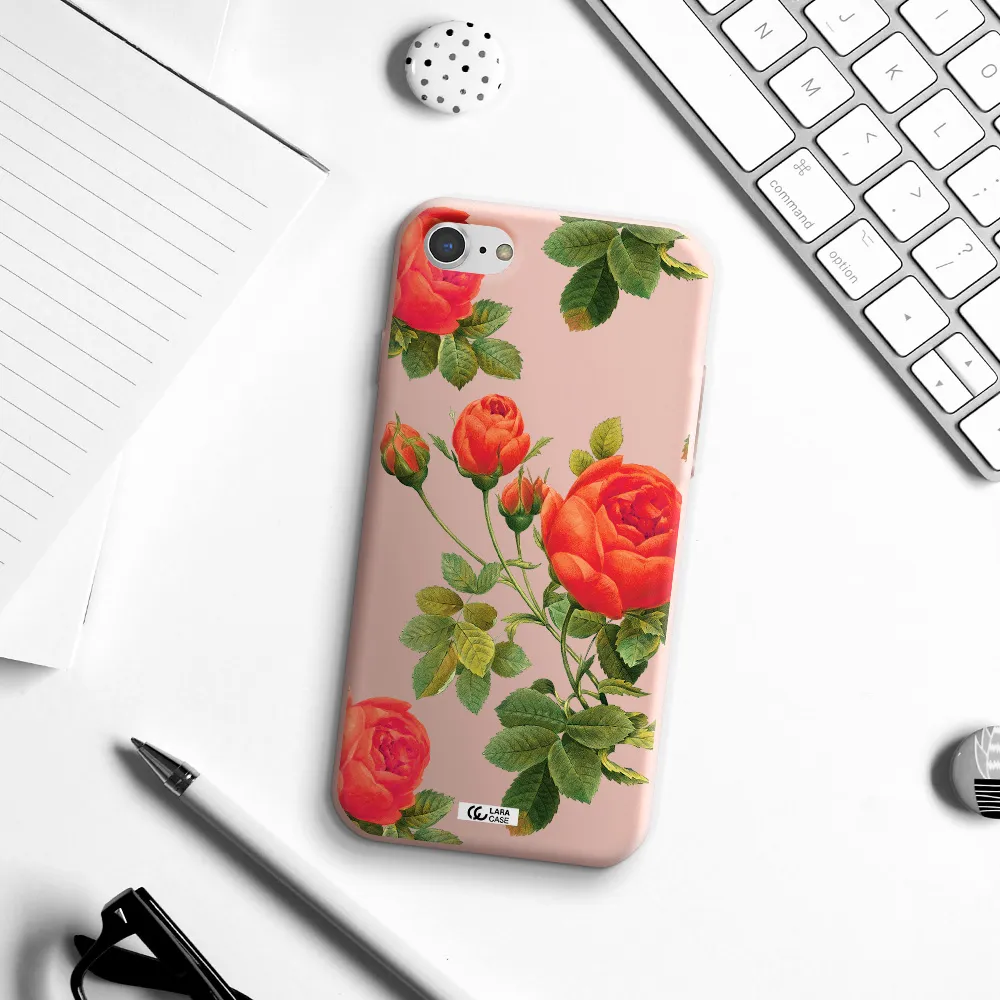 a close-up of a flower Apple iPhone 7 Silicone pastel pink Case