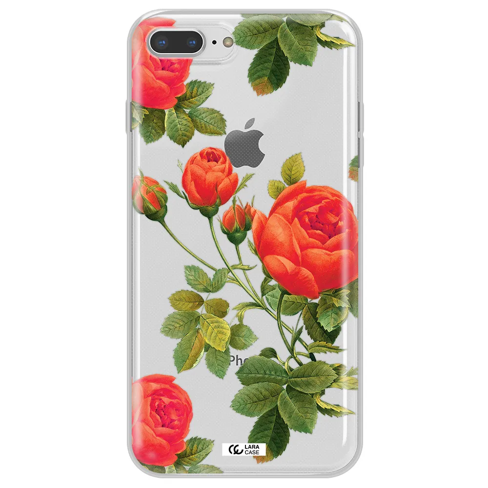 a close-up of a flower Apple iPhone 8 plus Clear TPU Case