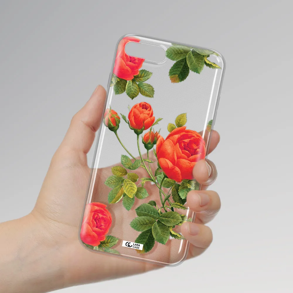 a close-up of a flower Apple iPhone 8 plus Clear TPU Case