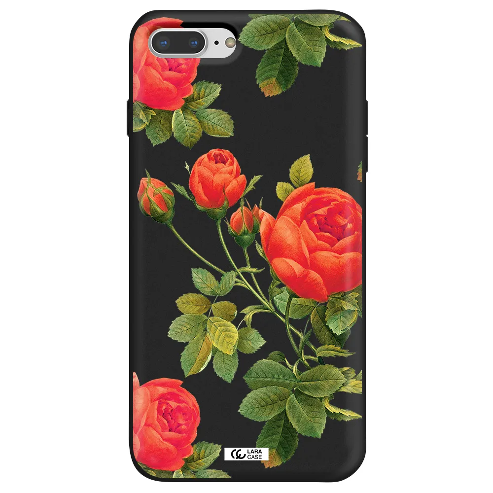 a close-up of a flower Apple iPhone 8 plus Silicone black Case
