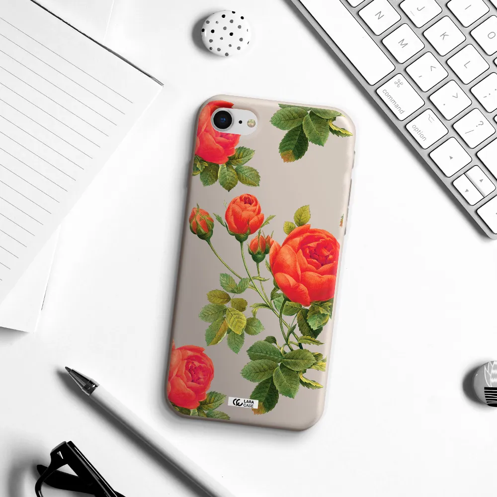 a close-up of a flower Apple iPhone se 2020 Silicone Stone Case