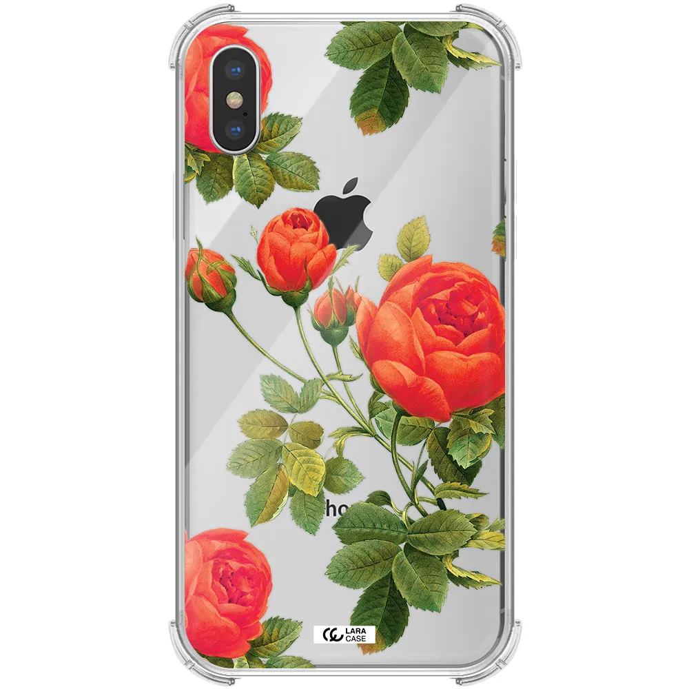 a close-up of a flower Apple iPhone X Clear PC Case