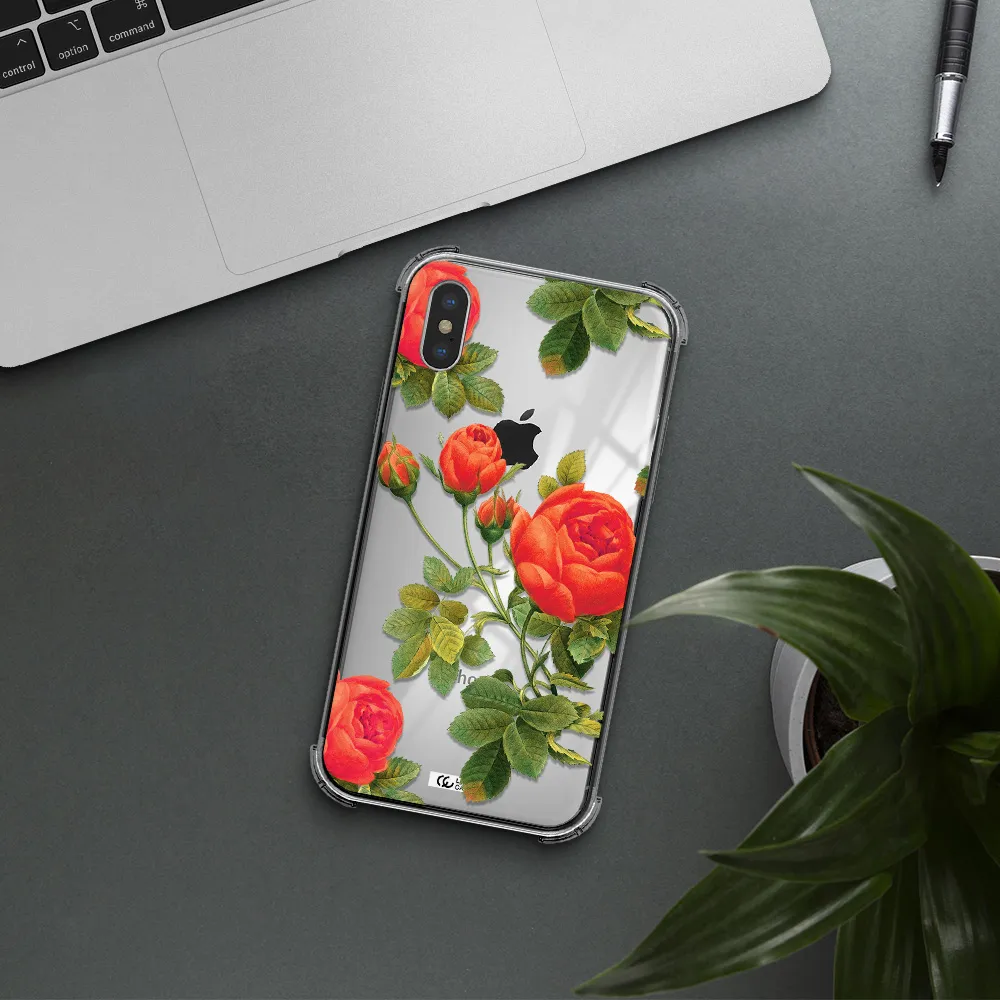 a close-up of a flower Apple iPhone X Clear PC Case