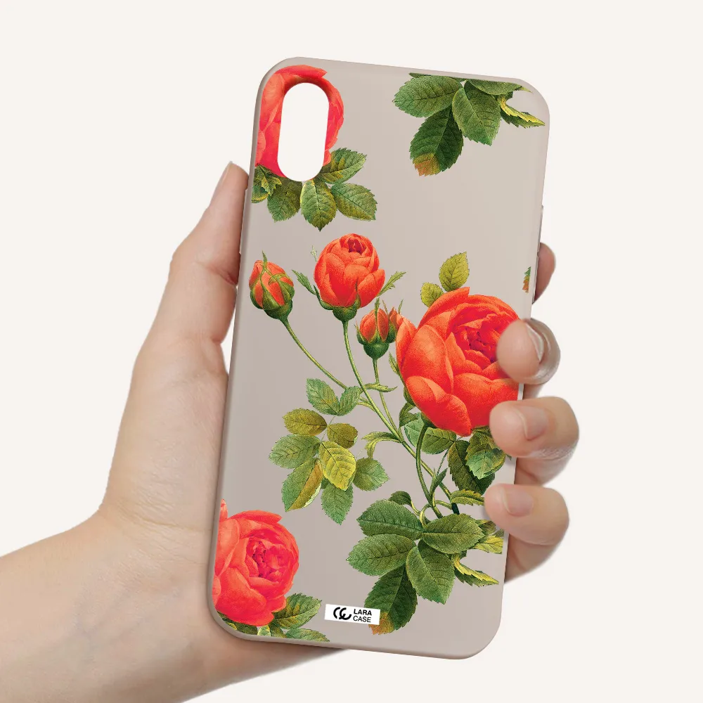 a close-up of a flower Apple iPhone X Silicone Stone Case