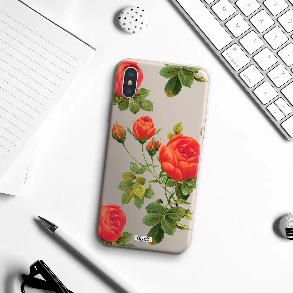 a close-up of a flower Apple iPhone X Silicone Stone Case
