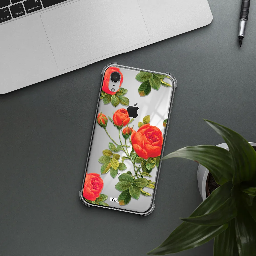 a close-up of a flower Apple iPhone XR Clear PC Case