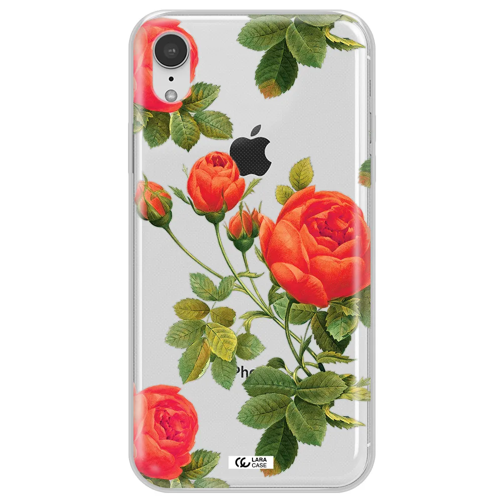 a close-up of a flower Apple iPhone XR Clear TPU Case