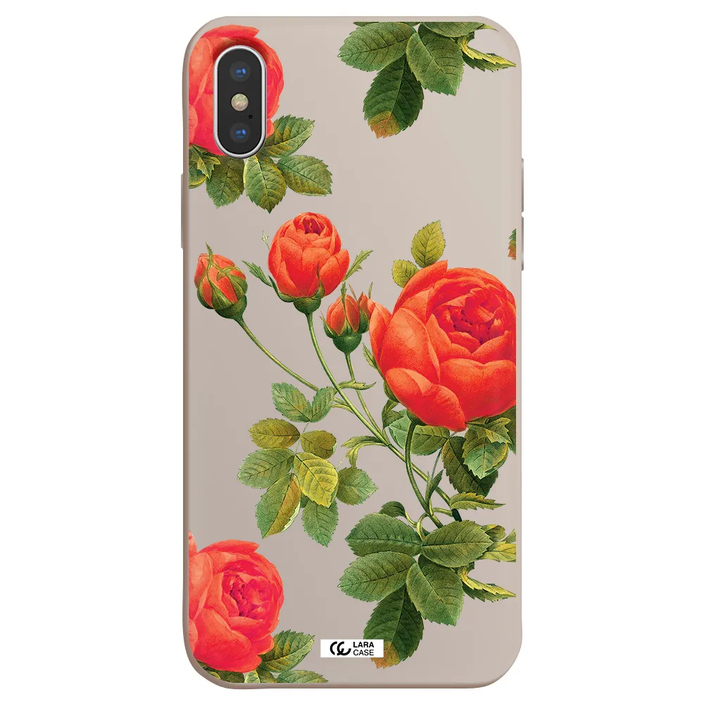 a close-up of a flower Apple iPhone XS Silicone Stone Case