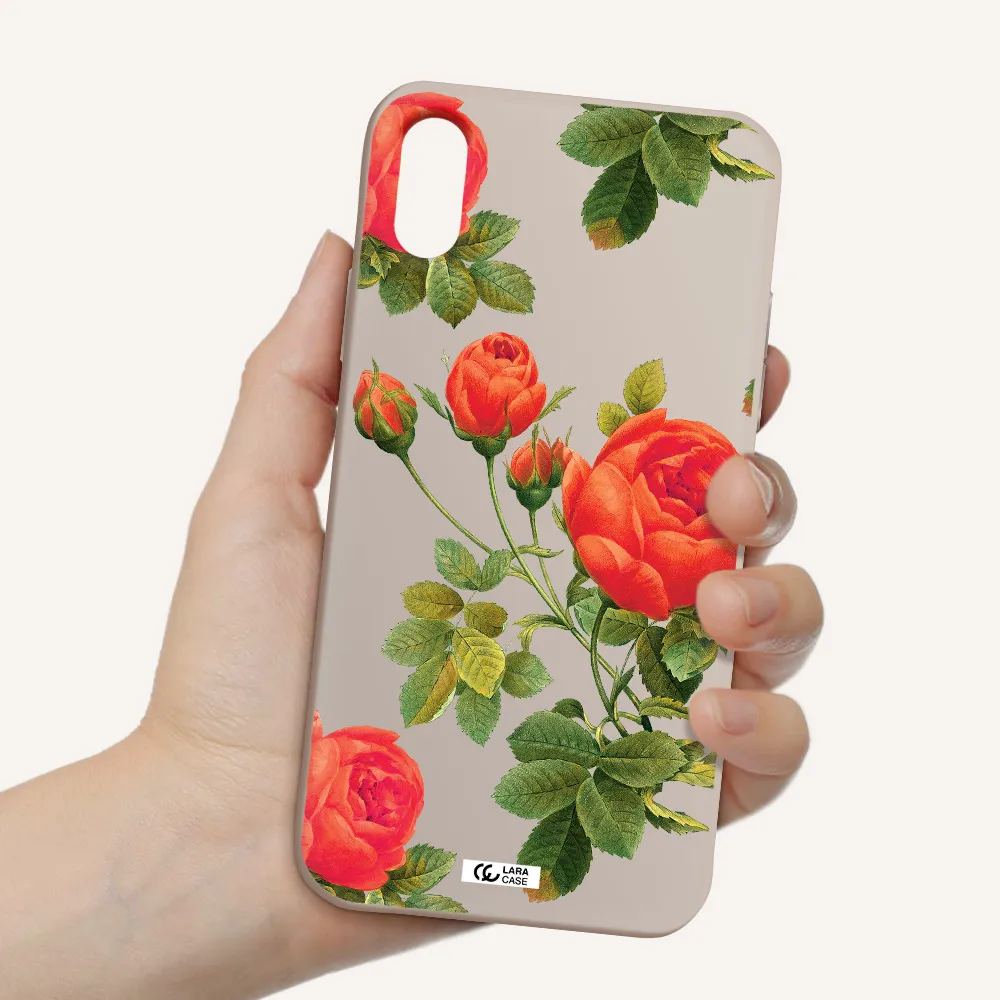 a close-up of a flower Apple iPhone XS Silicone Stone Case
