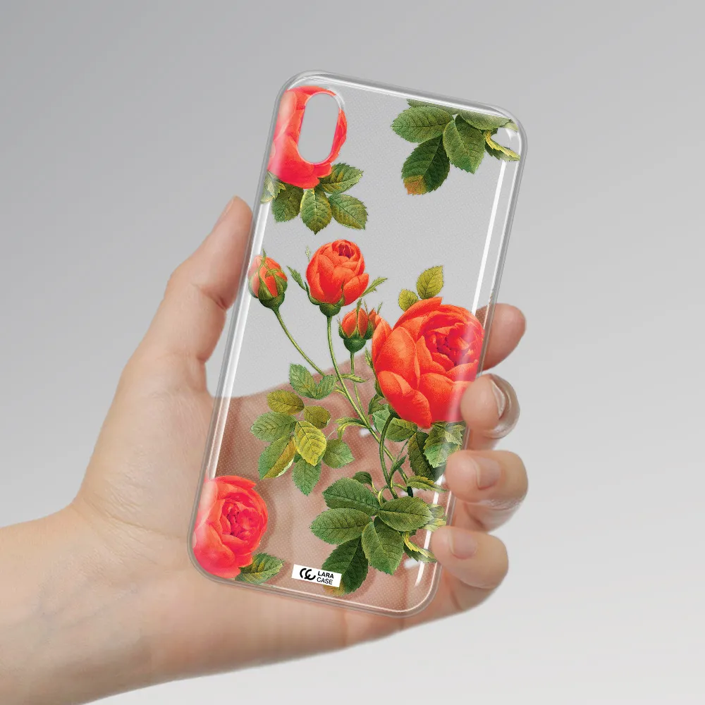 a close-up of a flower Huawei Honor 8S Clear TPU Case