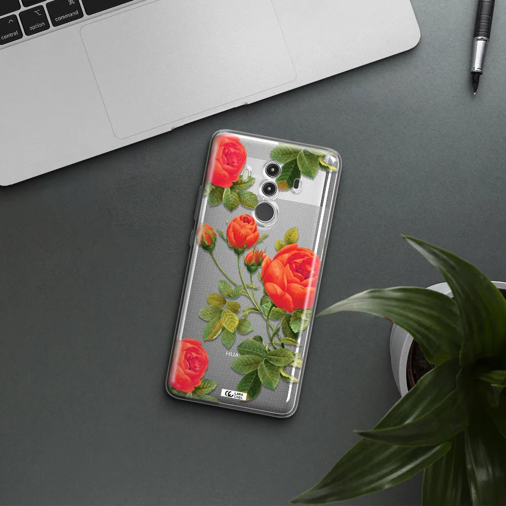 a close-up of a flower Huawei Mate 10 Clear TPU Case