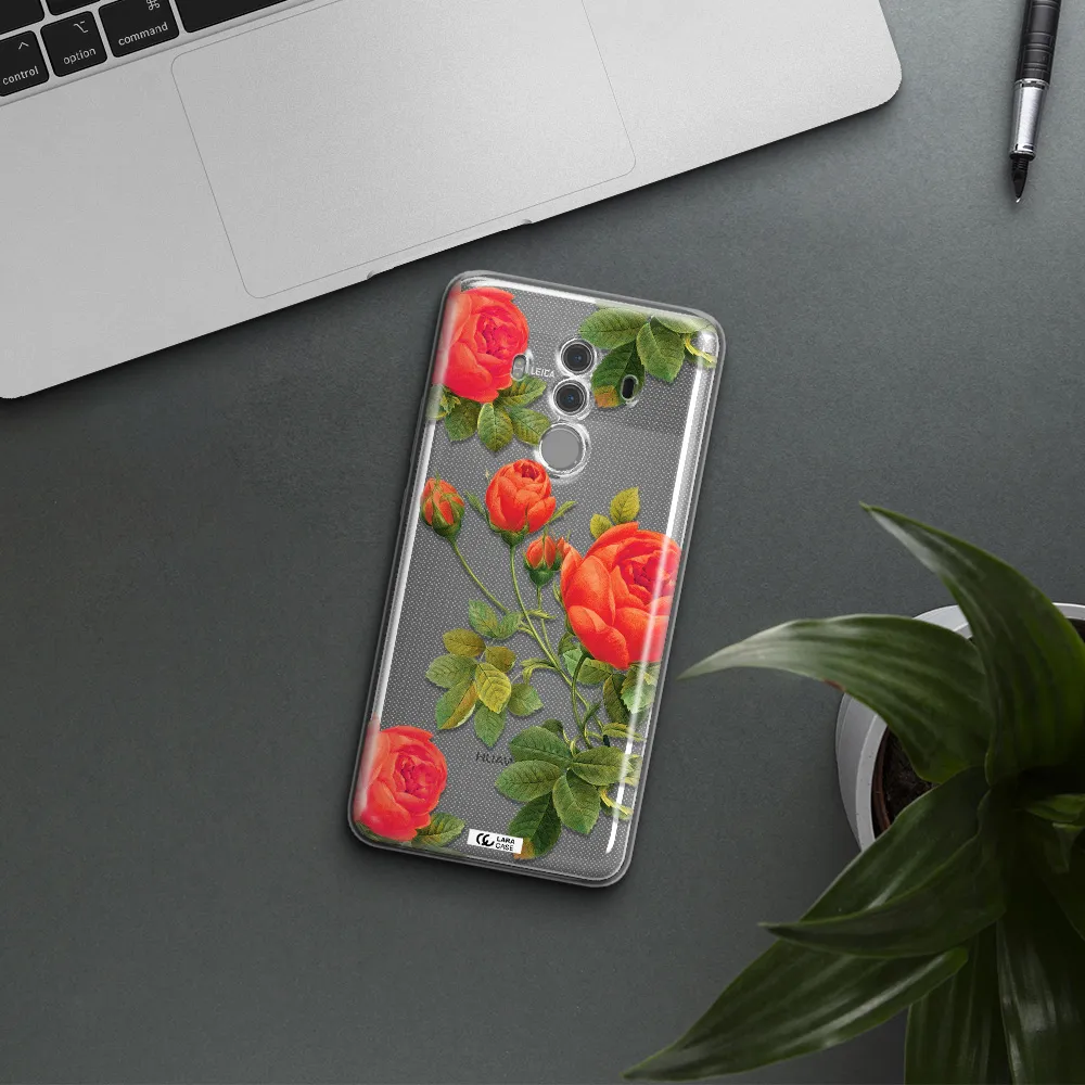 a close-up of a flower Huawei Mate 10 Pro Clear TPU Case