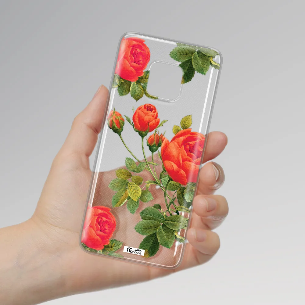a close-up of a flower Huawei Mate 20 Pro Clear TPU Case