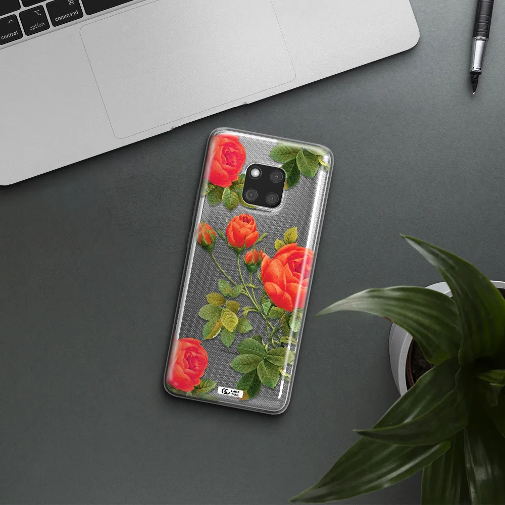 a close-up of a flower Huawei Mate 20 Pro Clear TPU Case
