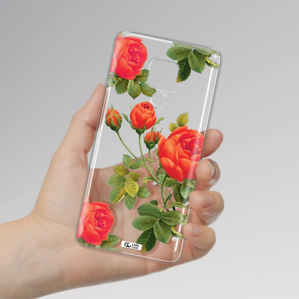 a close-up of a flower Huawei Mate 20X Clear TPU Case