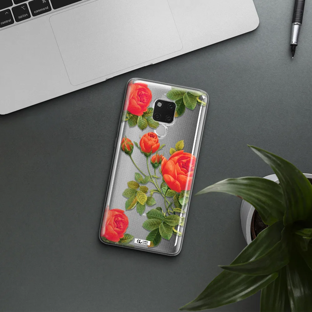 a close-up of a flower Huawei Mate 20X Clear TPU Case