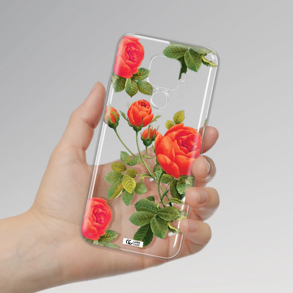 a close-up of a flower Huawei Mate 30 Lite Clear TPU Case