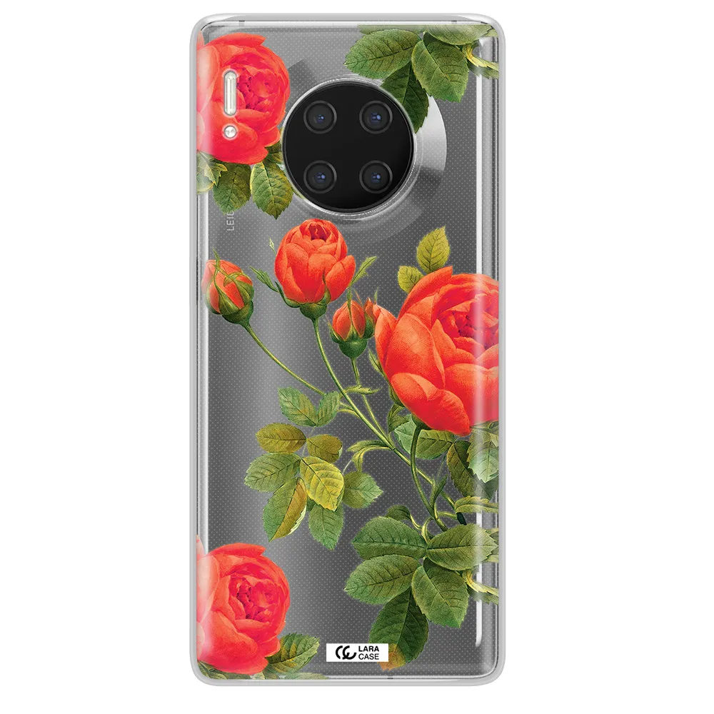a close-up of a flower Huawei Mate 30 Pro Clear TPU Case