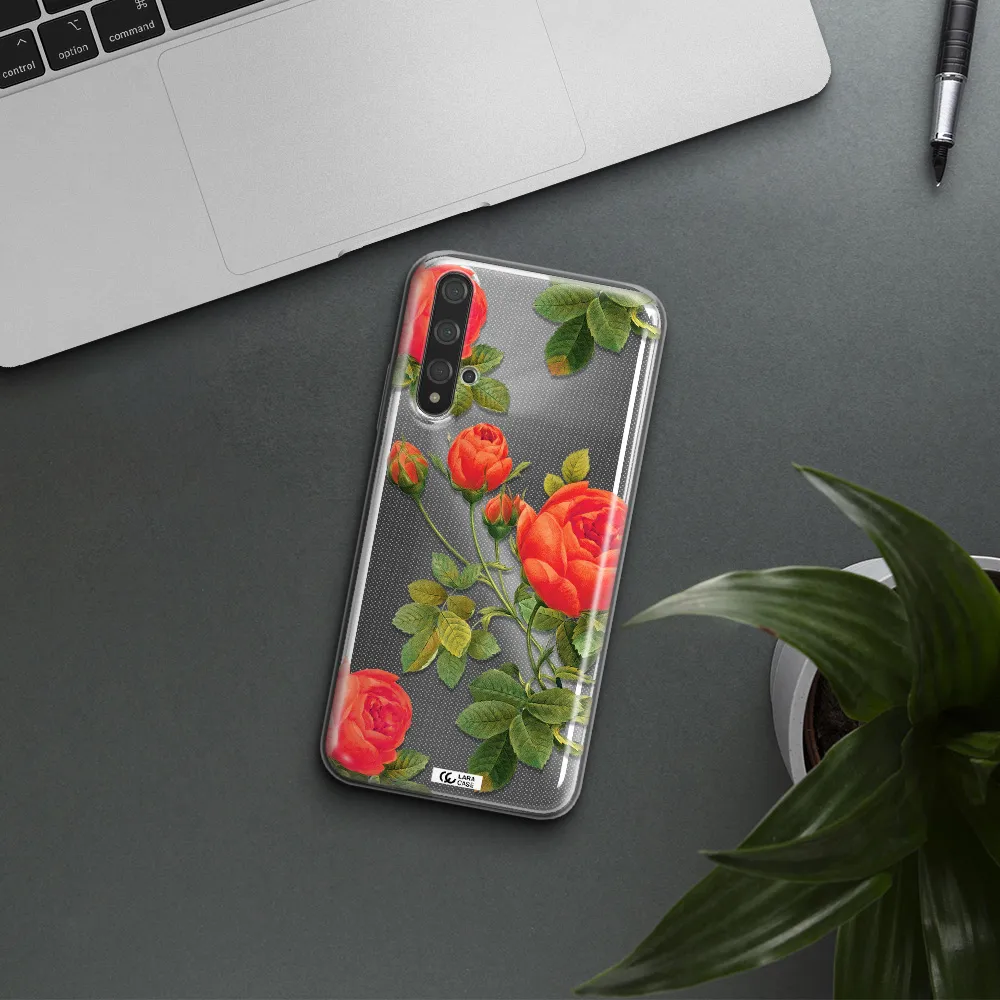 a close-up of a flower Huawei Nova 5t Clear TPU Case
