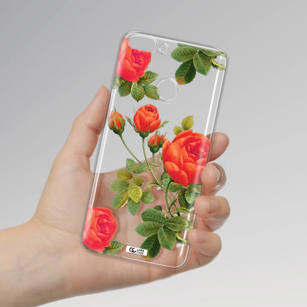 a close-up of a flower Huawei P Smart 2017 Clear TPU Case