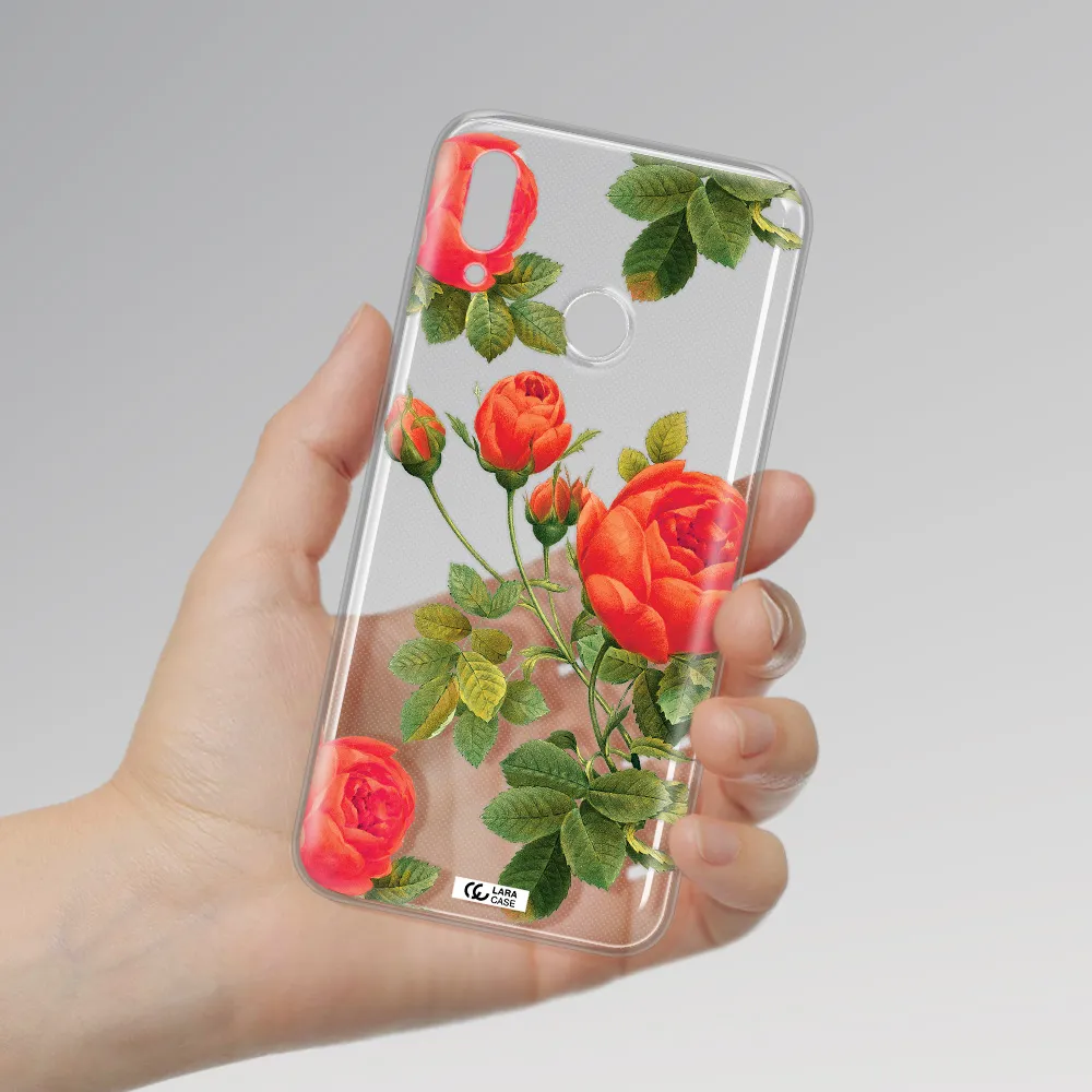 a close-up of a flower Huawei P Smart 2019 Clear TPU Case
