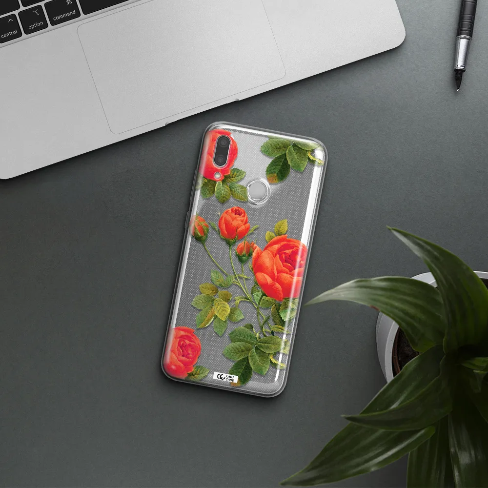 a close-up of a flower Huawei P Smart 2019 Clear TPU Case