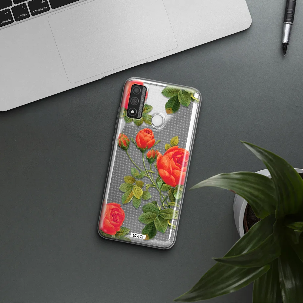 a close-up of a flower Huawei P Smart 2020 Clear TPU Case