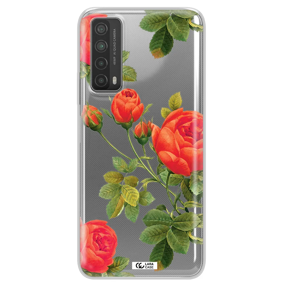 a close-up of a flower Huawei P Smart 2021 Clear TPU Case