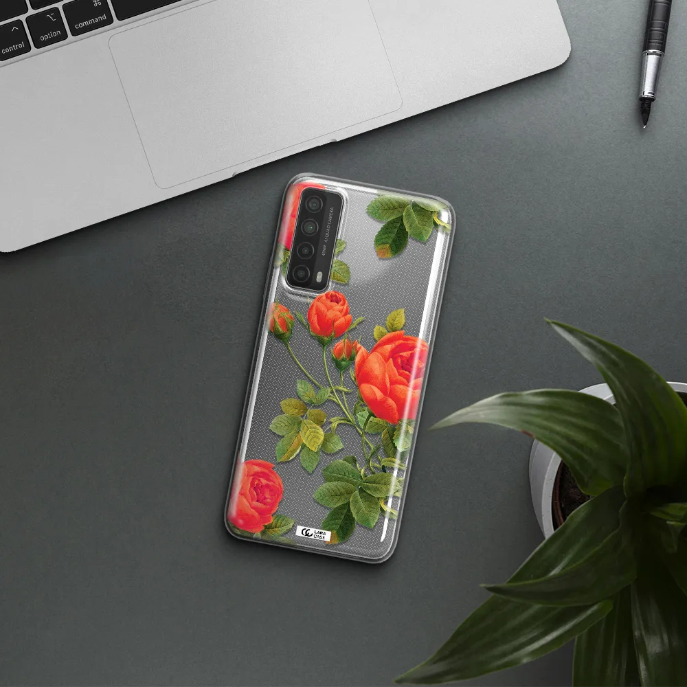 a close-up of a flower Huawei P Smart 2021 Clear TPU Case