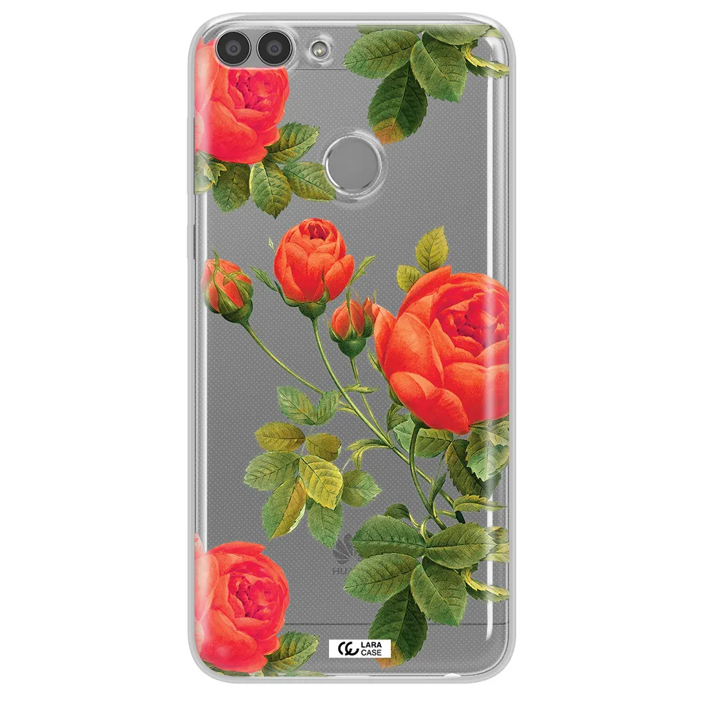 a close-up of a flower Huawei P Smart Clear TPU Case