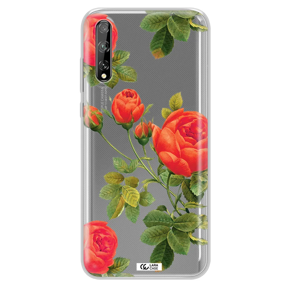 a close-up of a flower Huawei P Smart S Clear TPU Case