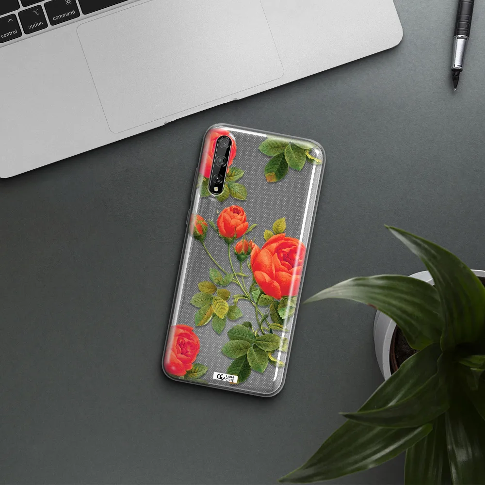 a close-up of a flower Huawei P Smart S Clear TPU Case