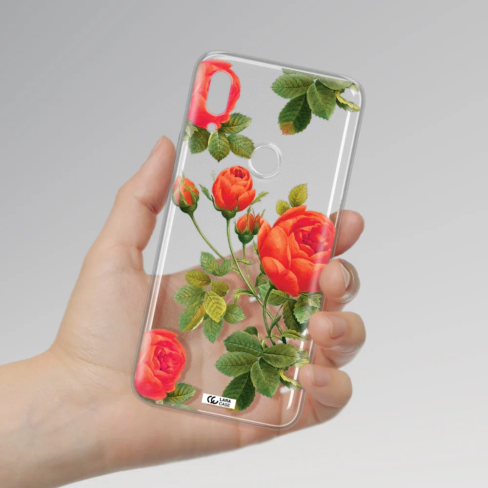 a close-up of a flower Huawei P Smart Z Clear TPU Case
