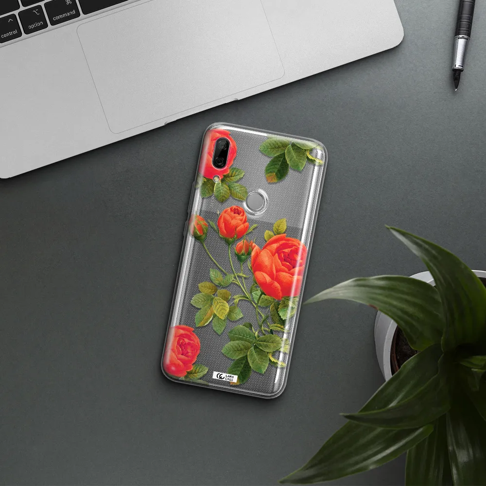 a close-up of a flower Huawei P Smart Z Clear TPU Case